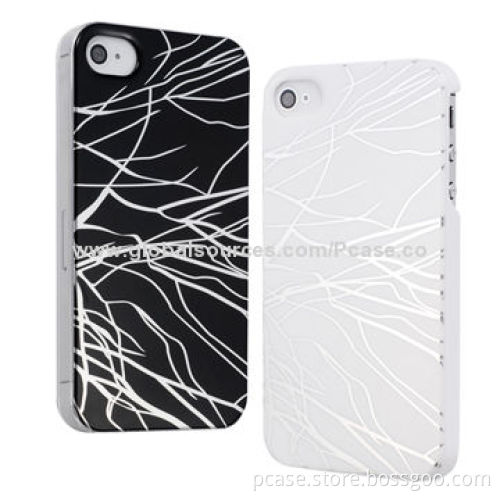 Clear TPU case for iPhone 4S, with IML wooden texture design